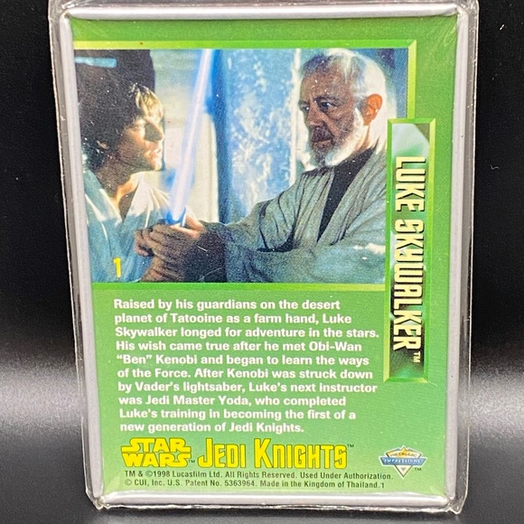 1998 Star Wars Jedi Knights Metal Cards-Metallic Impressions Set of 4 Cards - Picture 5 of 7